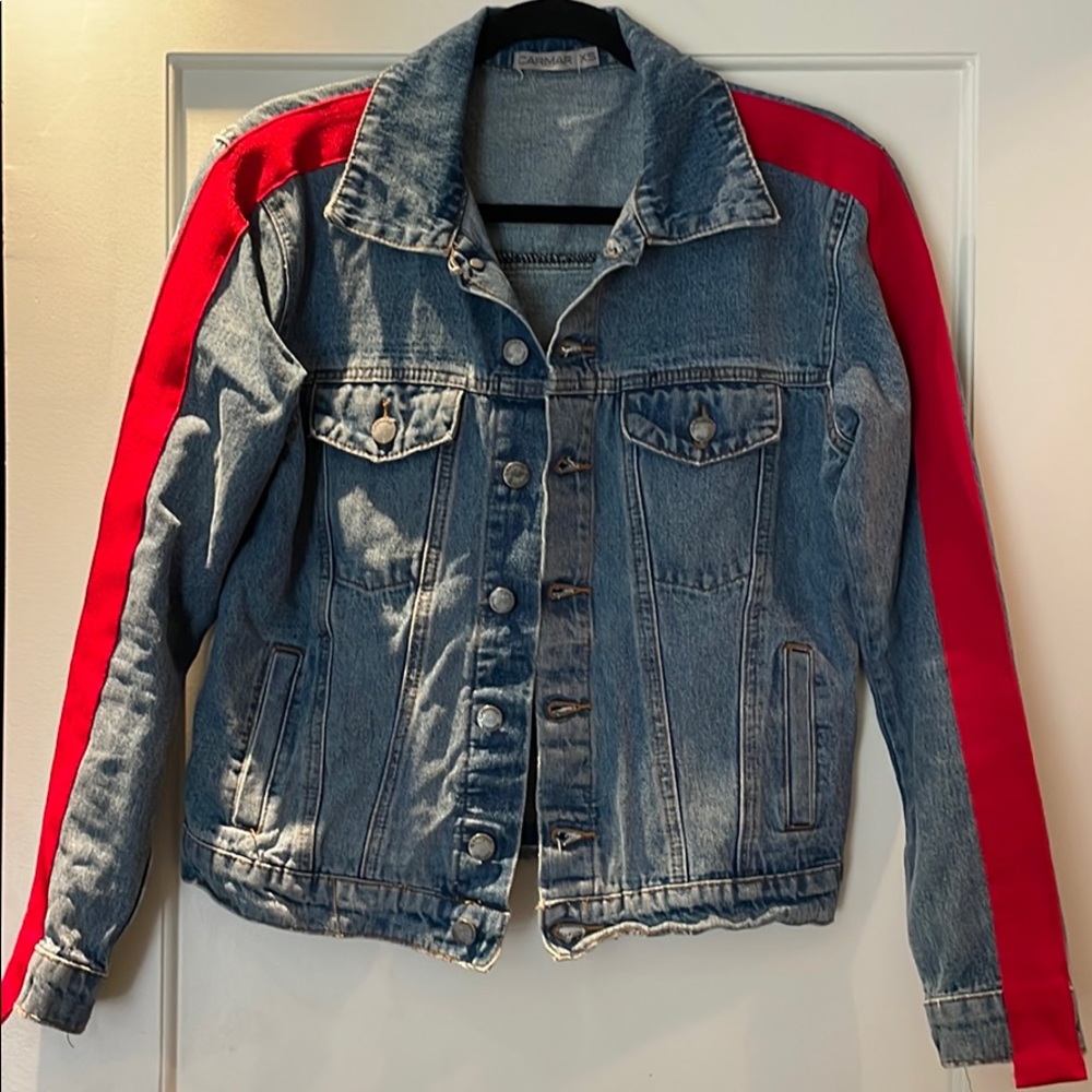 CARMAR JEAN JACKET. like new.